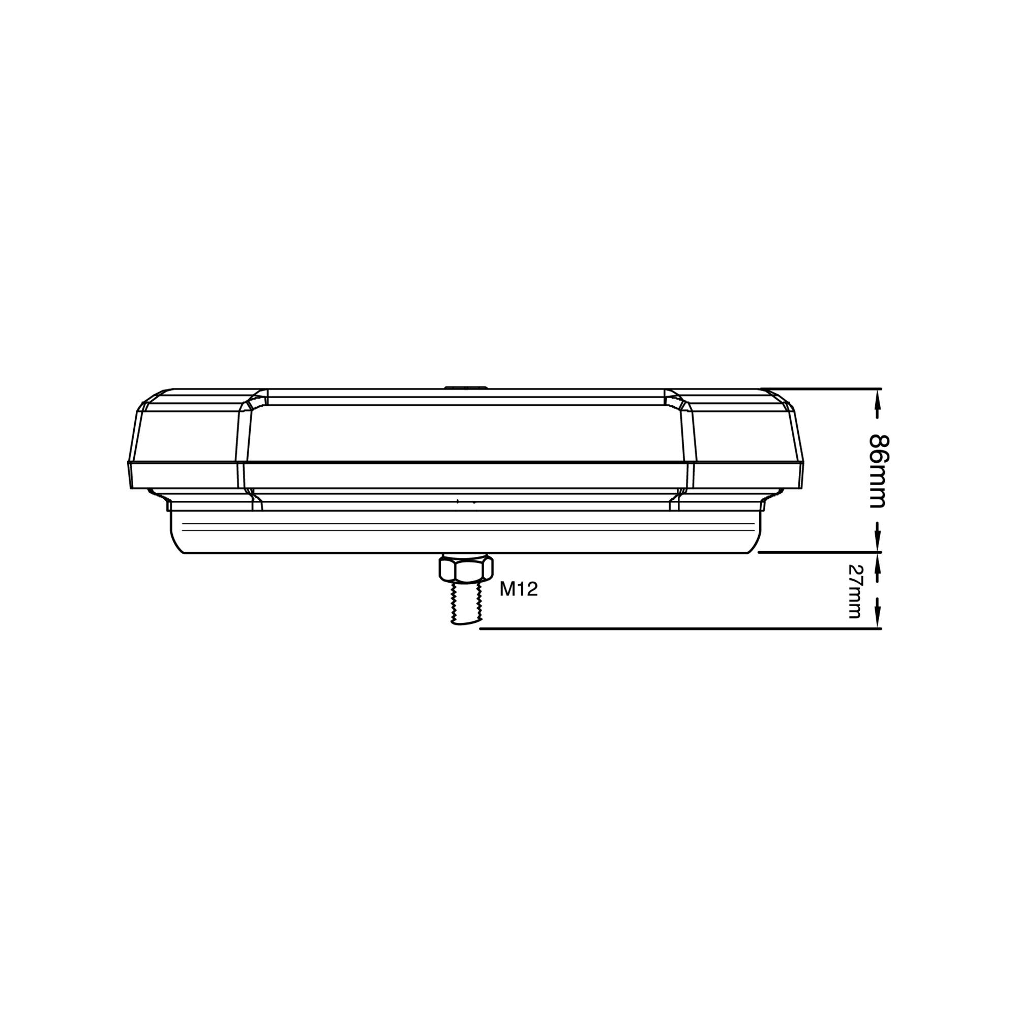 RCV9813 LED Amber Light Bar with Bolt Mount